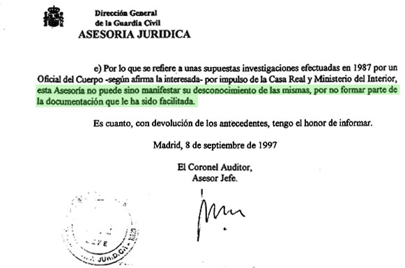 Esta Asesor&iacute;a no puede si no manifestar su desconocimiento