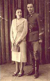 Juana Rodr&iacute;guez Chaparro y Jos&eacute; Pozo el d&iacute;a de su boda